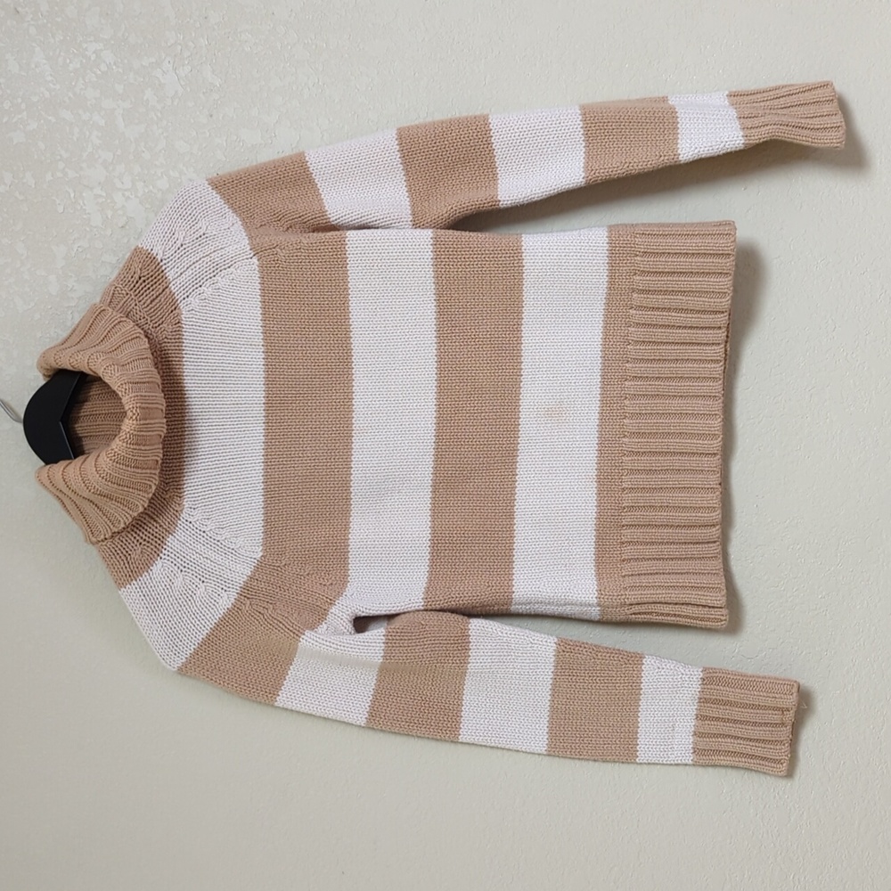 GAP Women's Turtleneck Thick Stripe Sweater